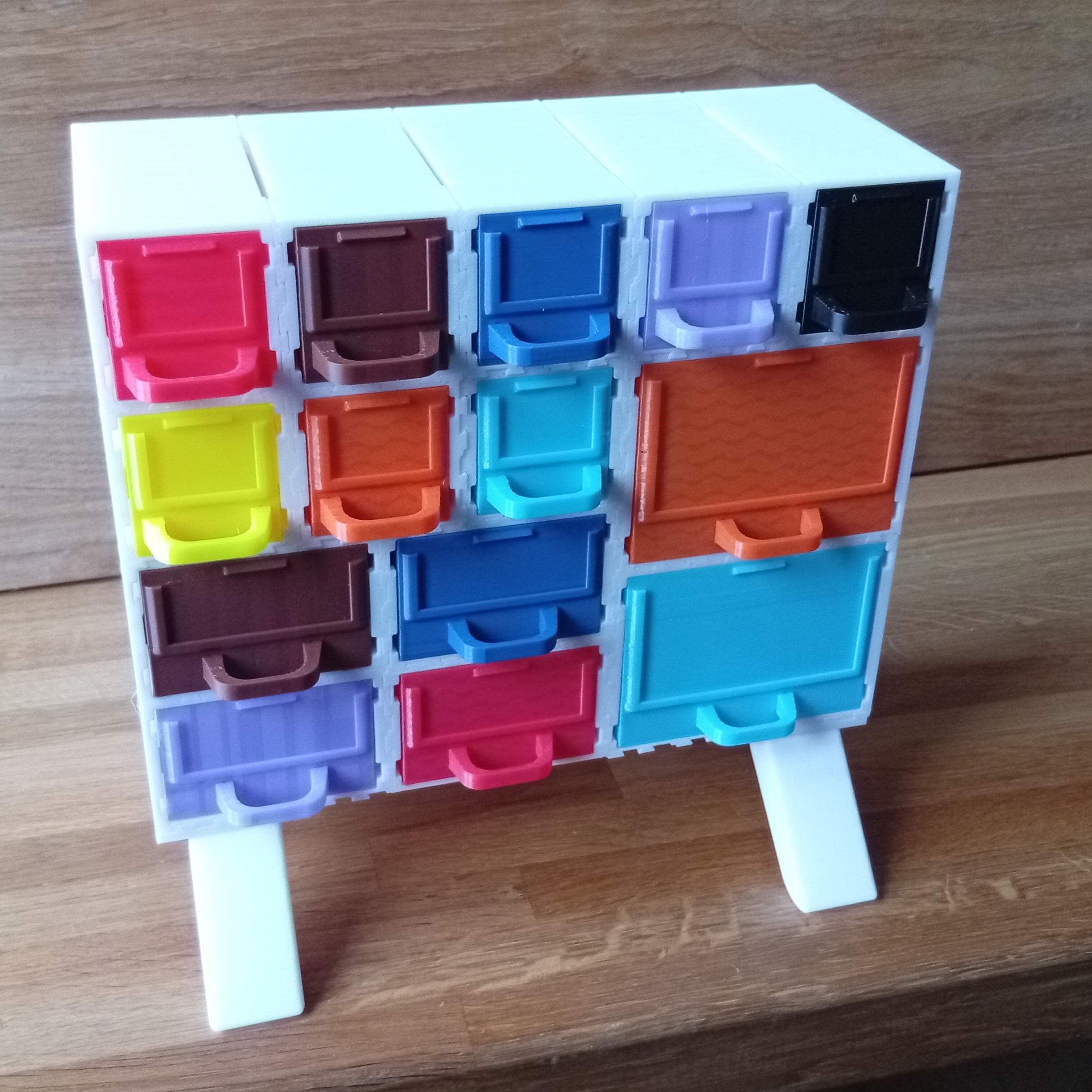 modular tilt drawer storage
