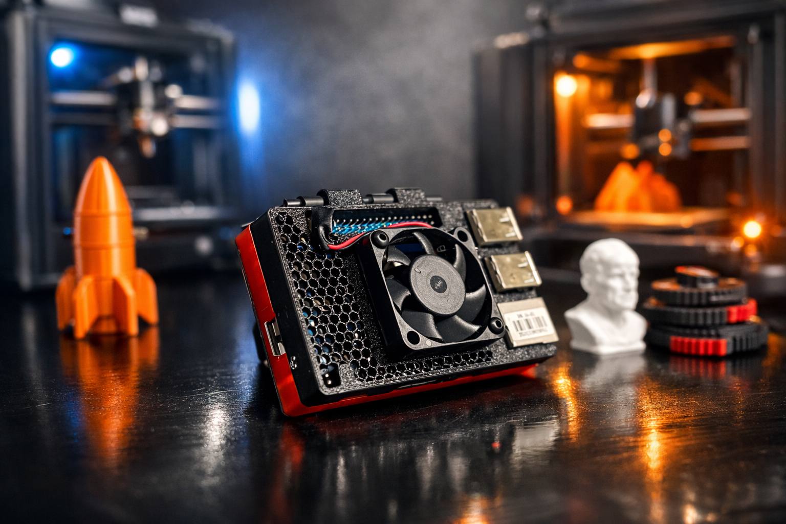 OrangePi 4A Case with 40mm fan 3D model
