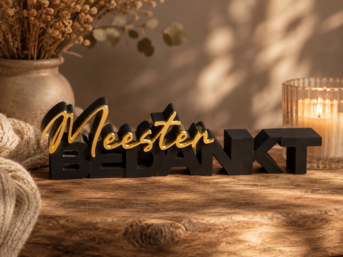 Bedankt Meester Desk Decor | Teacher Appreciation Gift