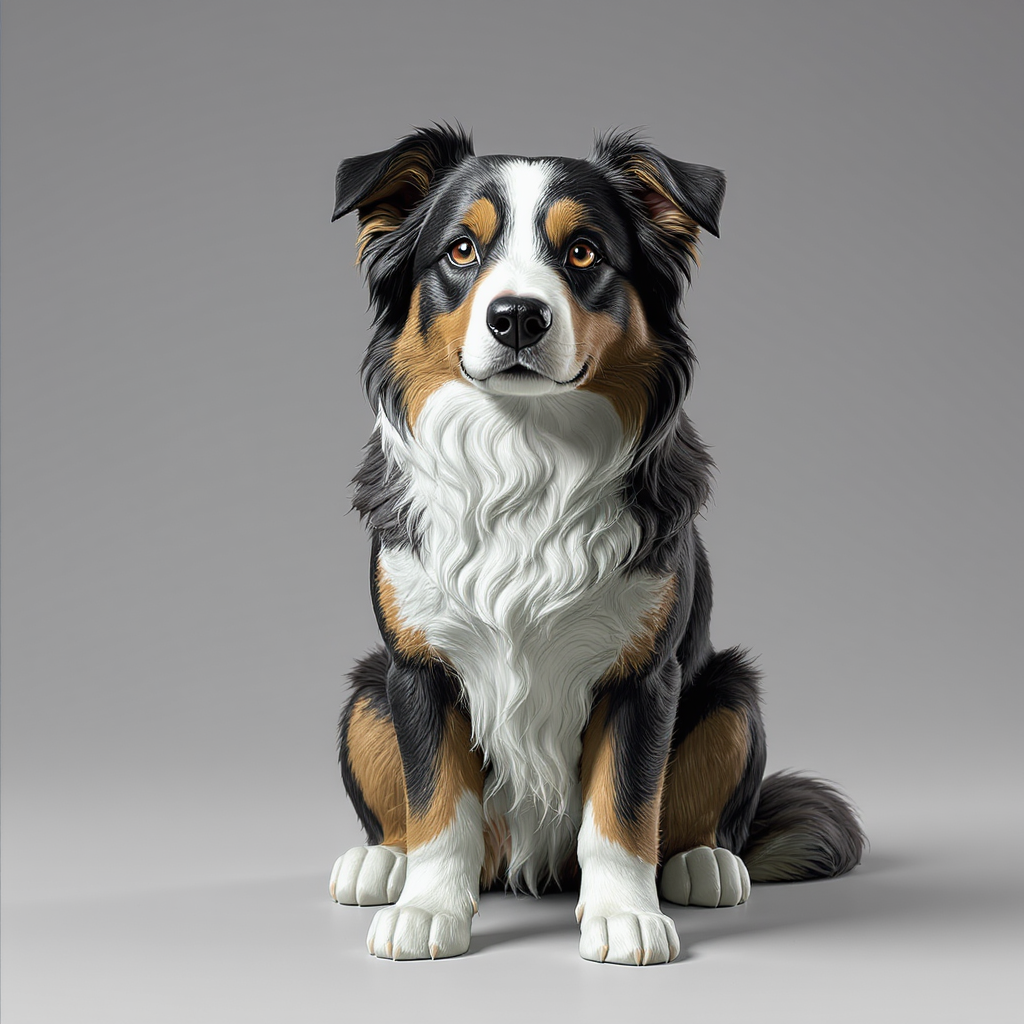 Australian Shepherd Hexa Statue