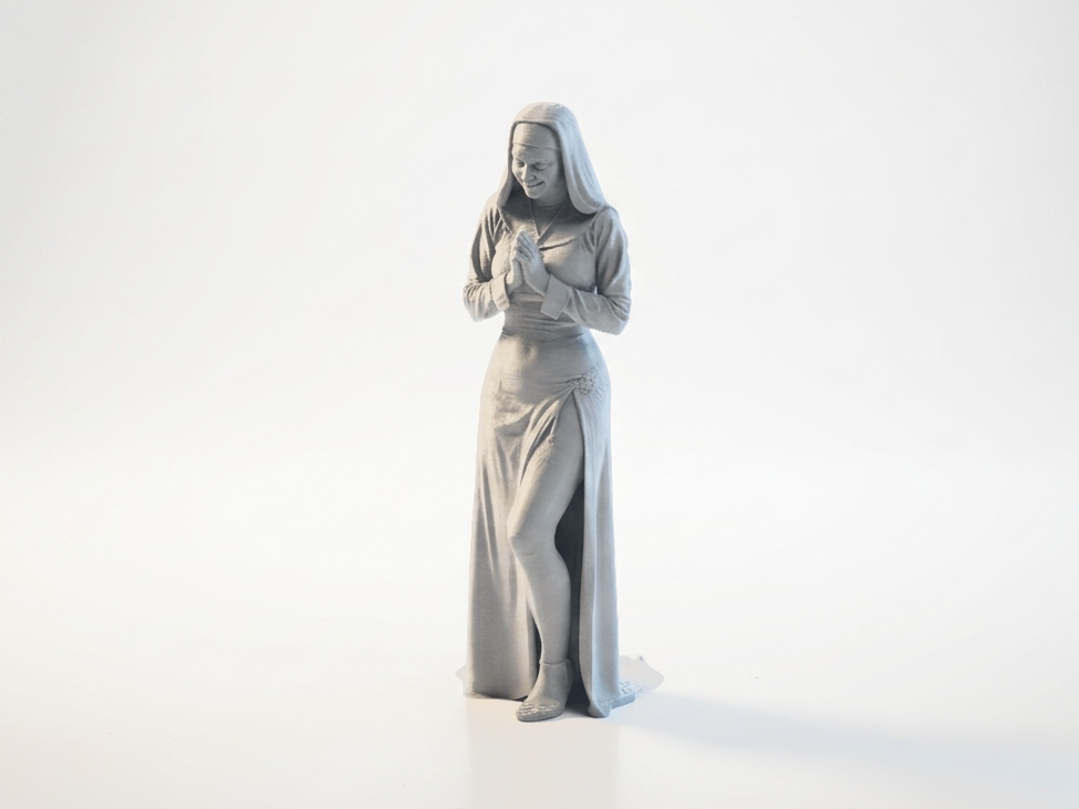 Nun Figurine Female Figure 3D Printable