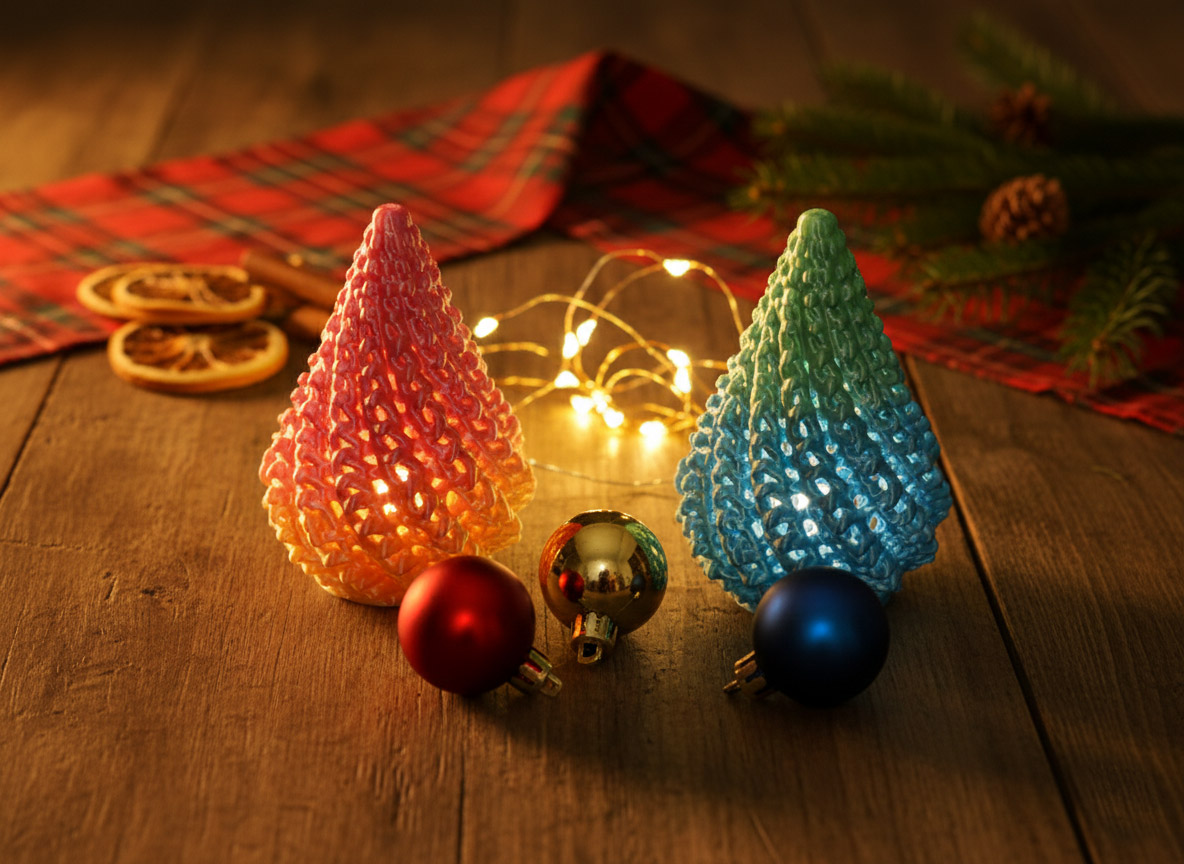 Knotted / tangled Christmas Tree - LED Tea light