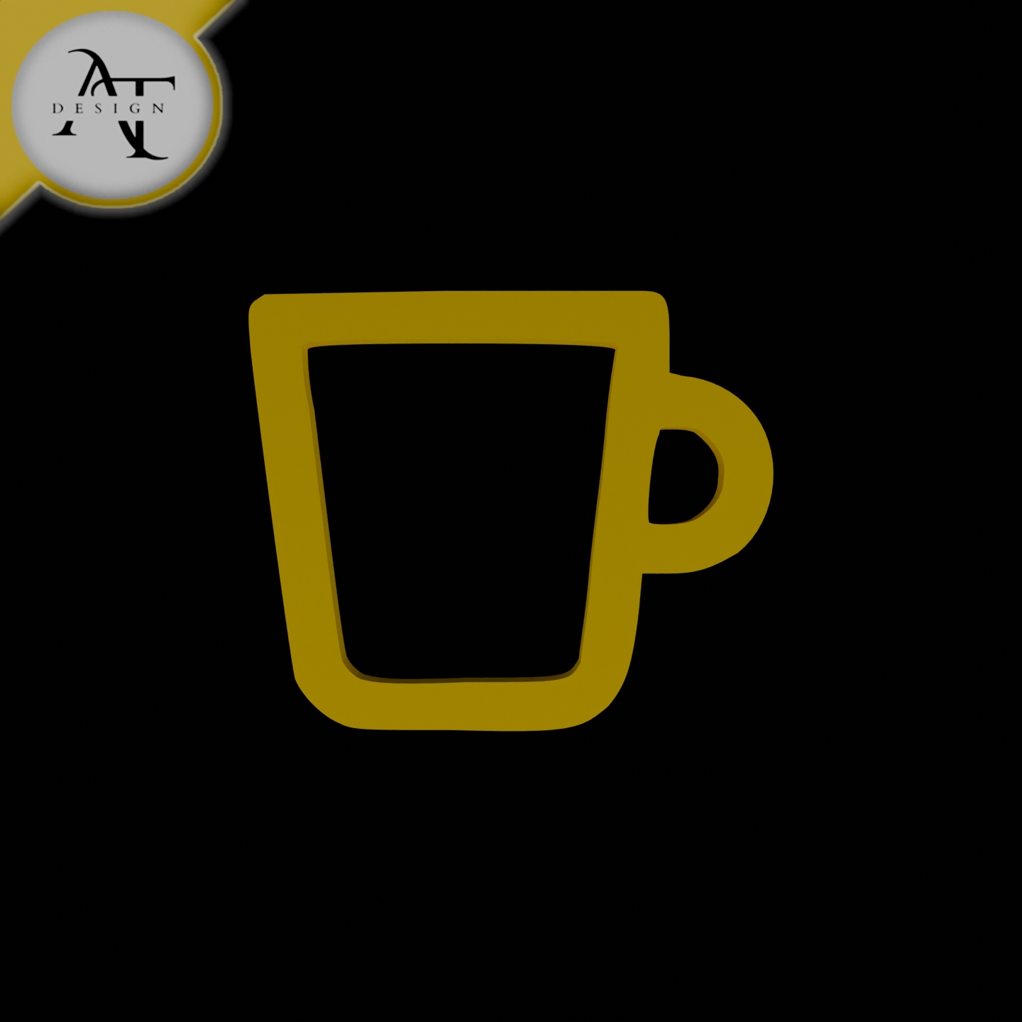 Simple Coffee Cup Symbol - 2D Art