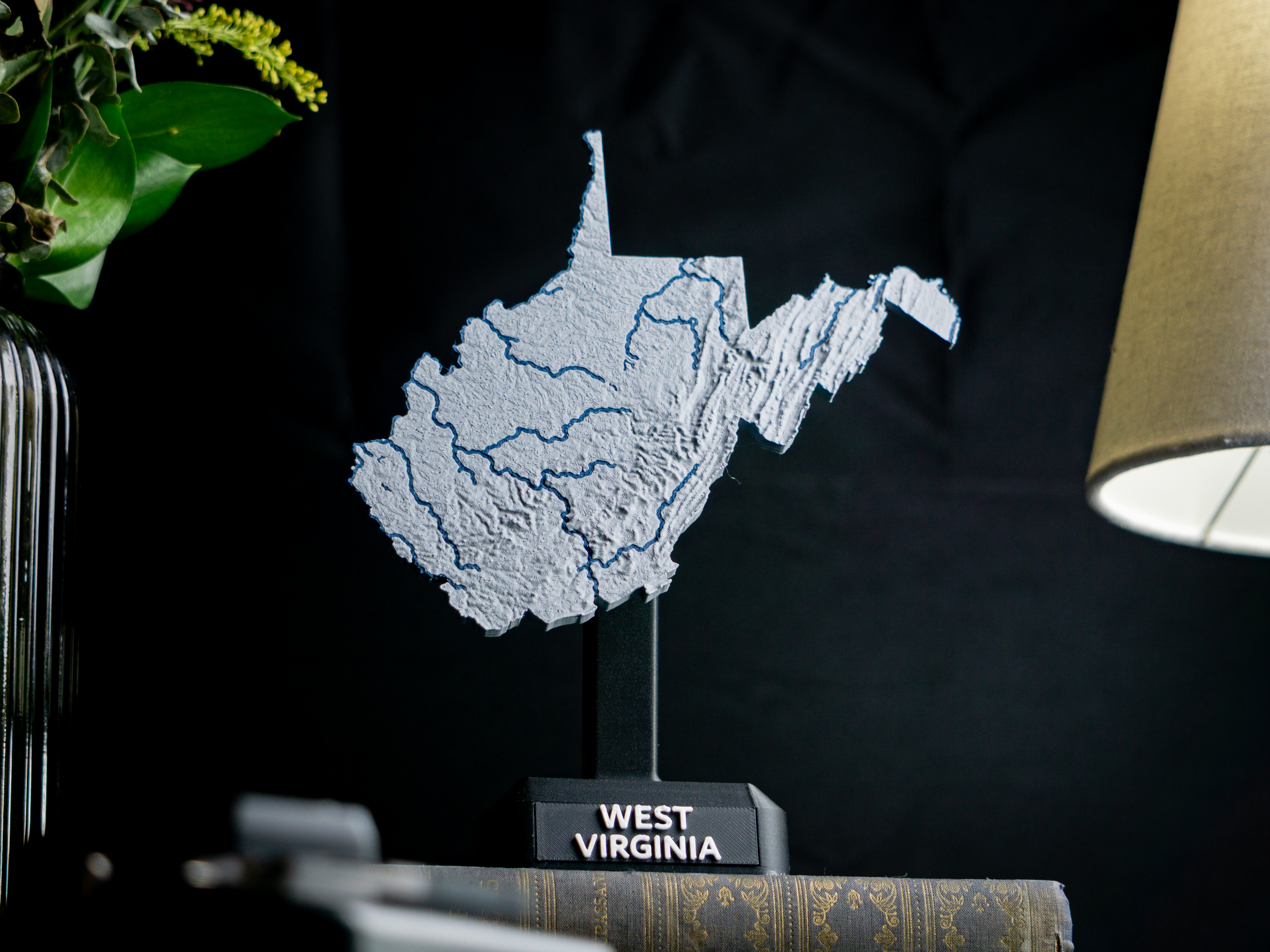 West Virginia, USA (WV) Topographic Map with Rivers