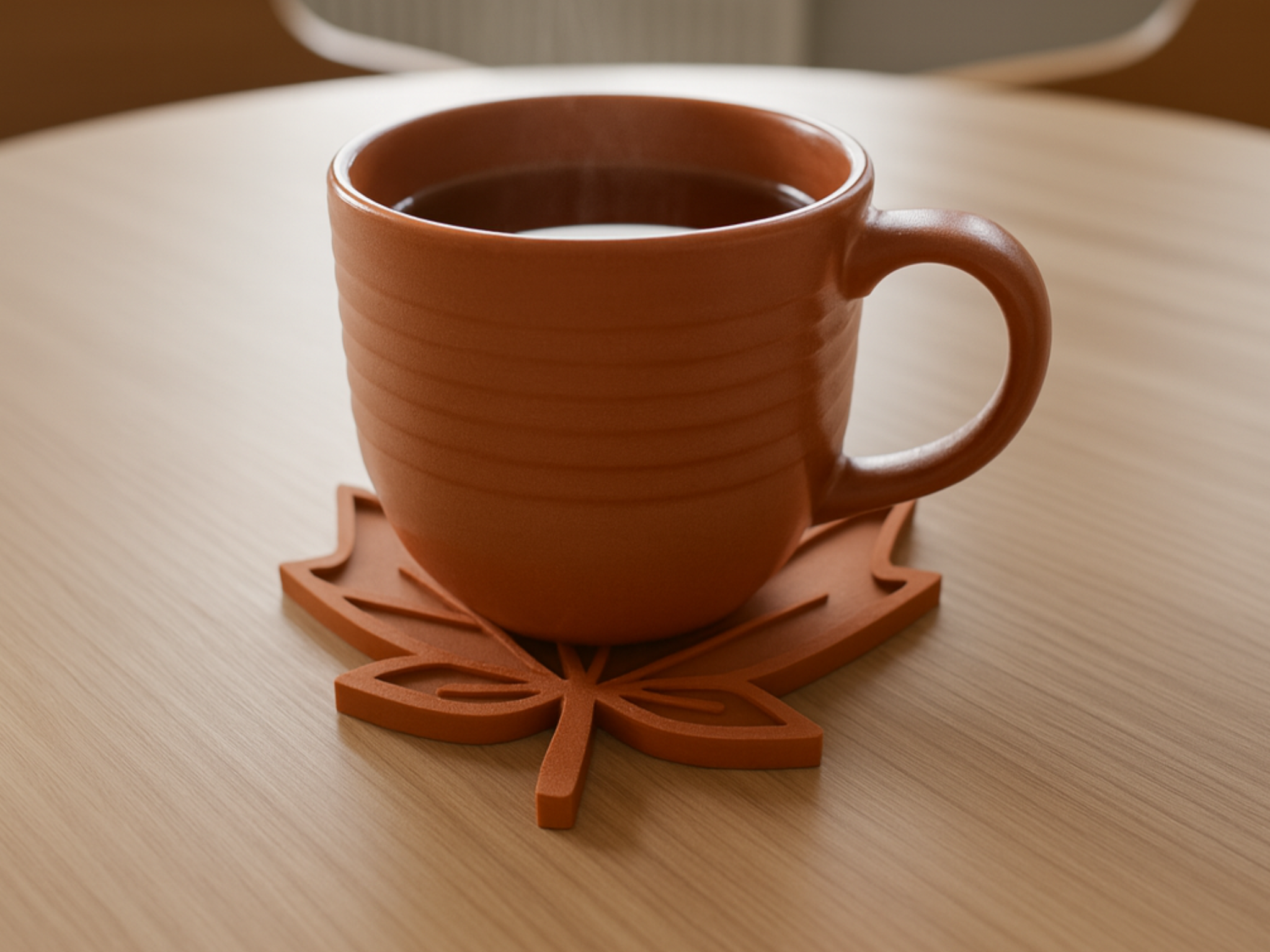Miniatura 2 do modelo 3D Maple Leaf Coaster