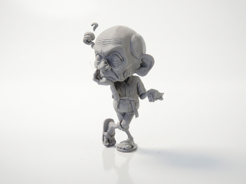 Old Man Holding Note Figurine Miscellaneous 3D Printable