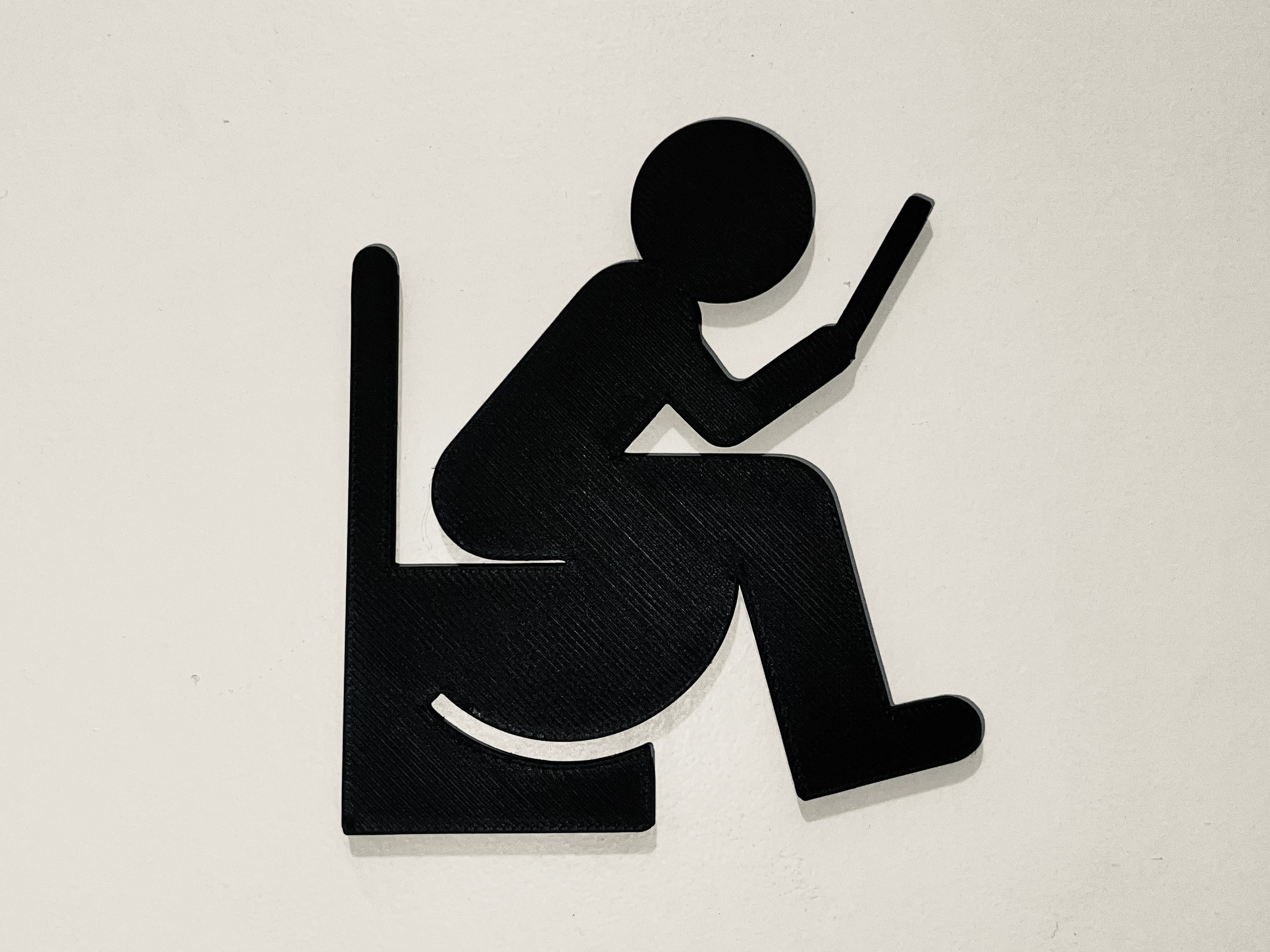WC - restroom sign - human with smartphone