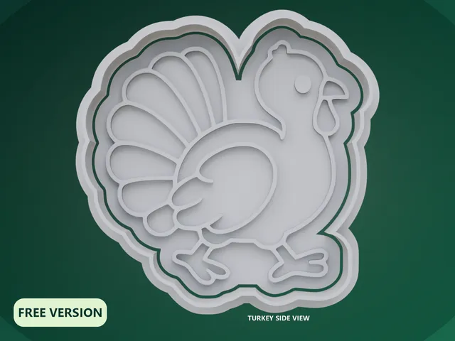 Turkeys Cookie Cutter STL – 3D Print Biscuit Mold