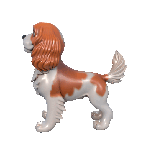 Cavalier King Charles Spaniel Figurine – 3D Printable Dog Model