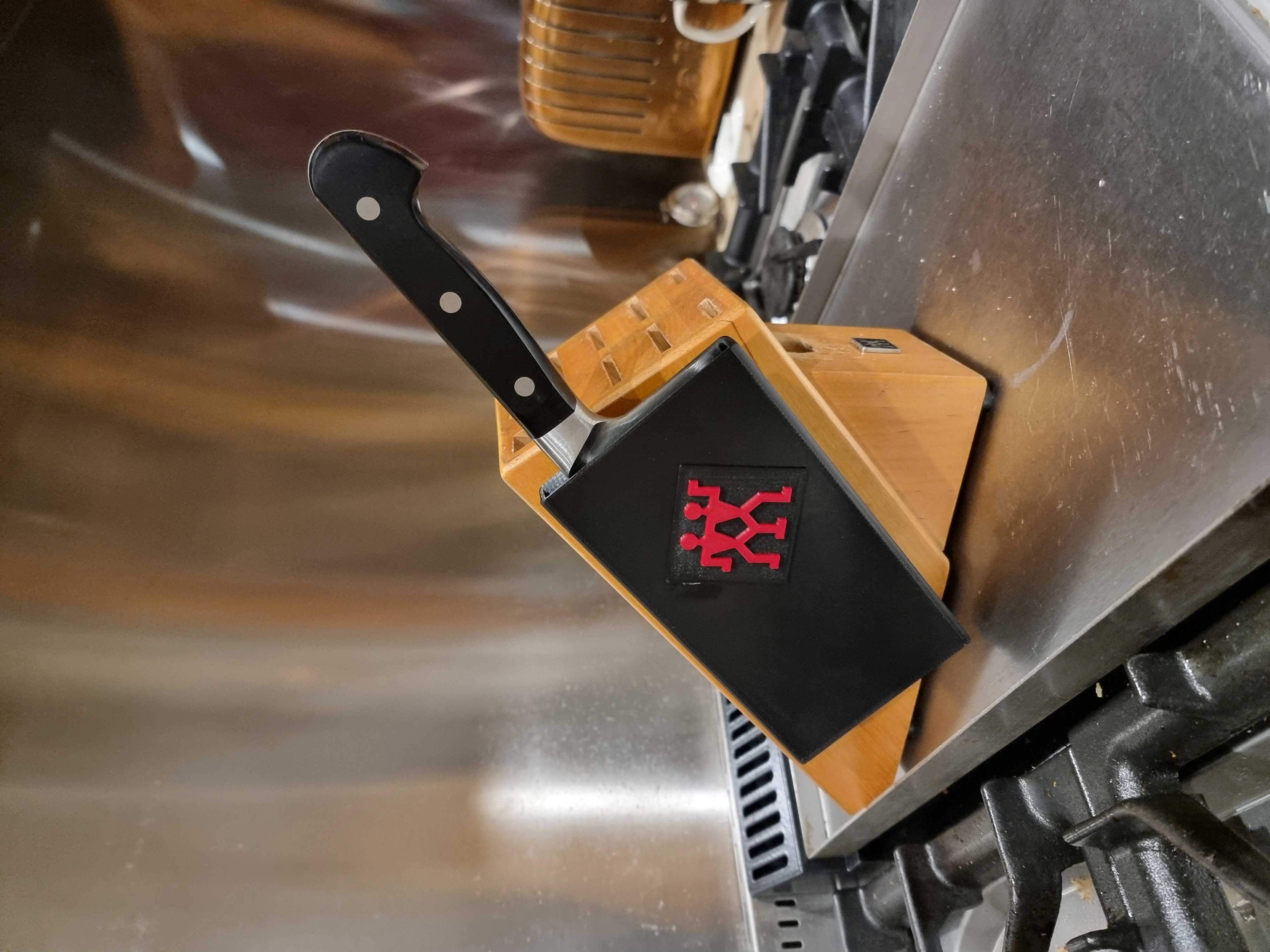 Zwilling Chinese Knife Sheath attach to wood knife block
