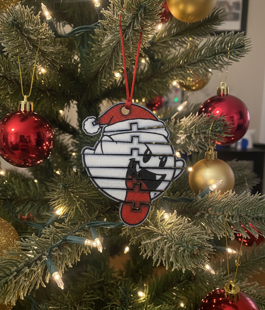 Mario Boo Ghost Christmas Tree Santa Costume Flexi Ornament