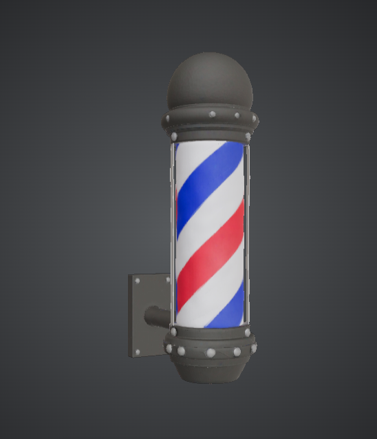 Classic Barber Pole – Vintage Wall-Mounted Shop Sig
