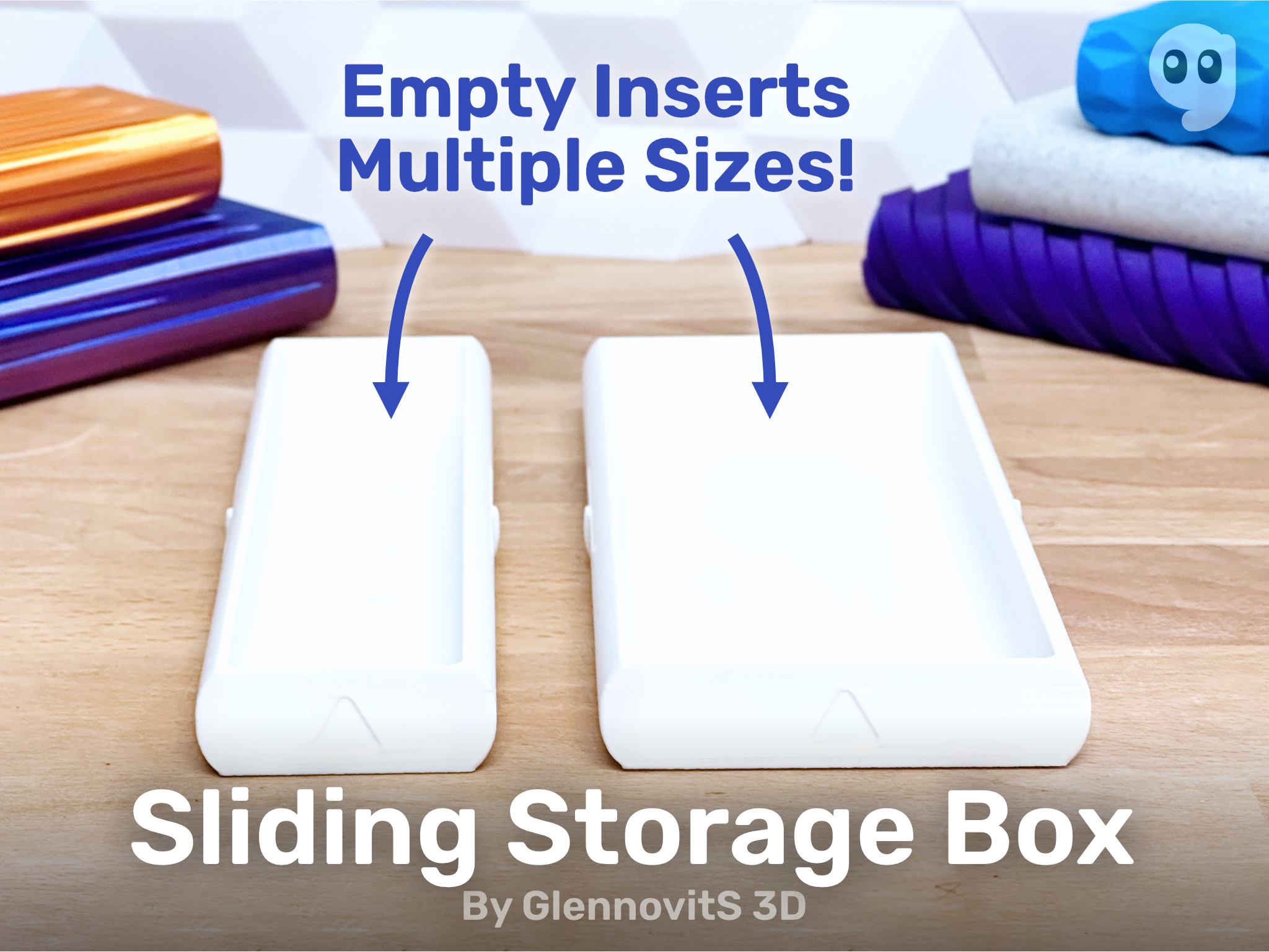 Sliding Storage Box (slim travel storage organizer)