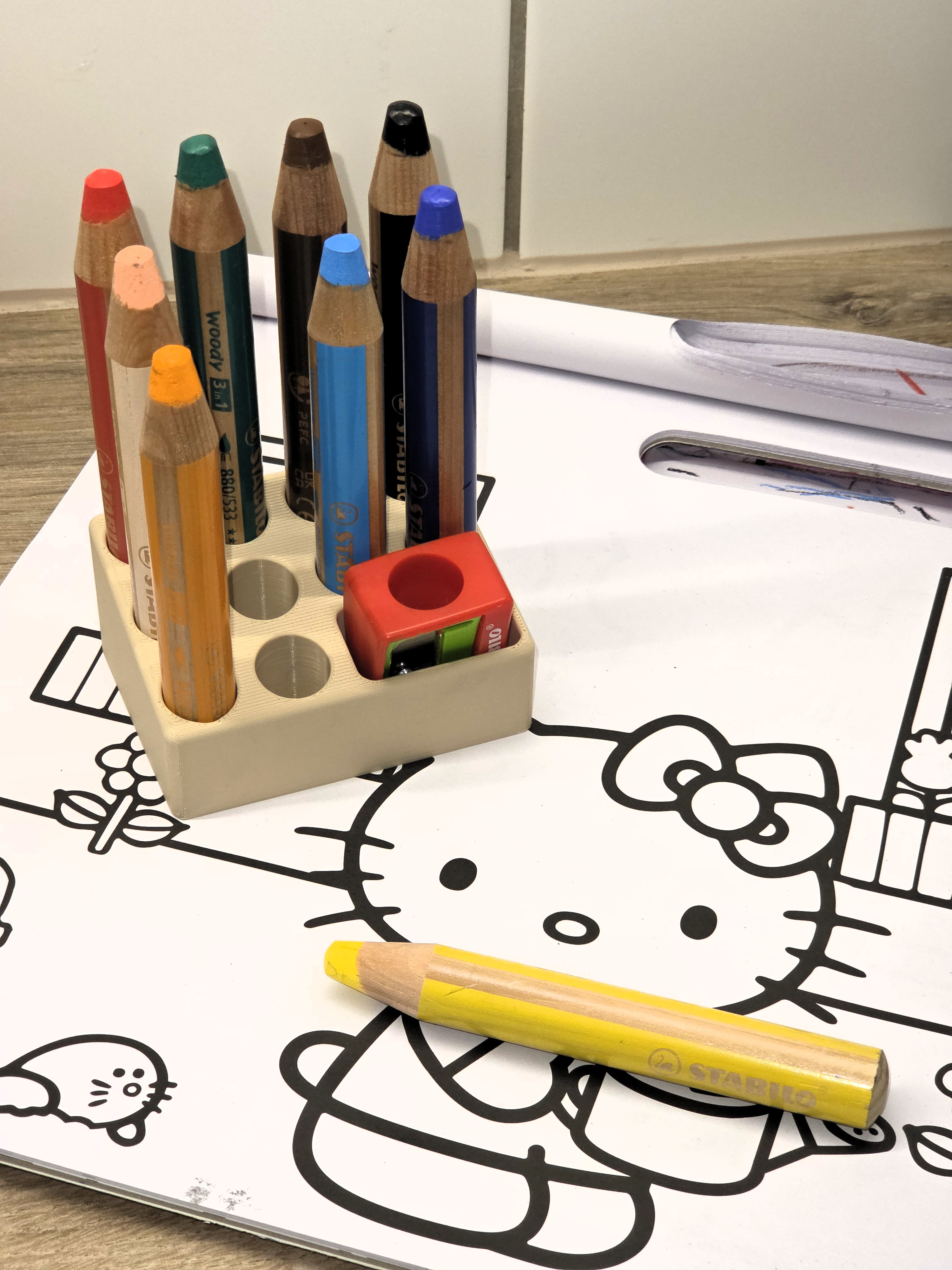 Stabilo Woody Pencil Holder (6 & 10 slots) with Sharpener Storage