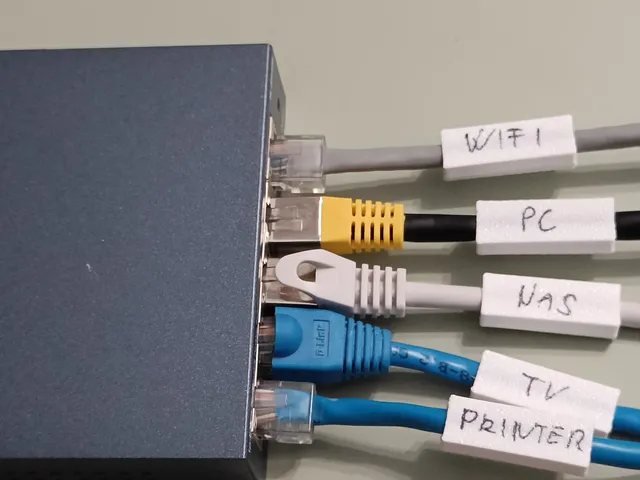Snapping/Sliding Ethernet Cable Label