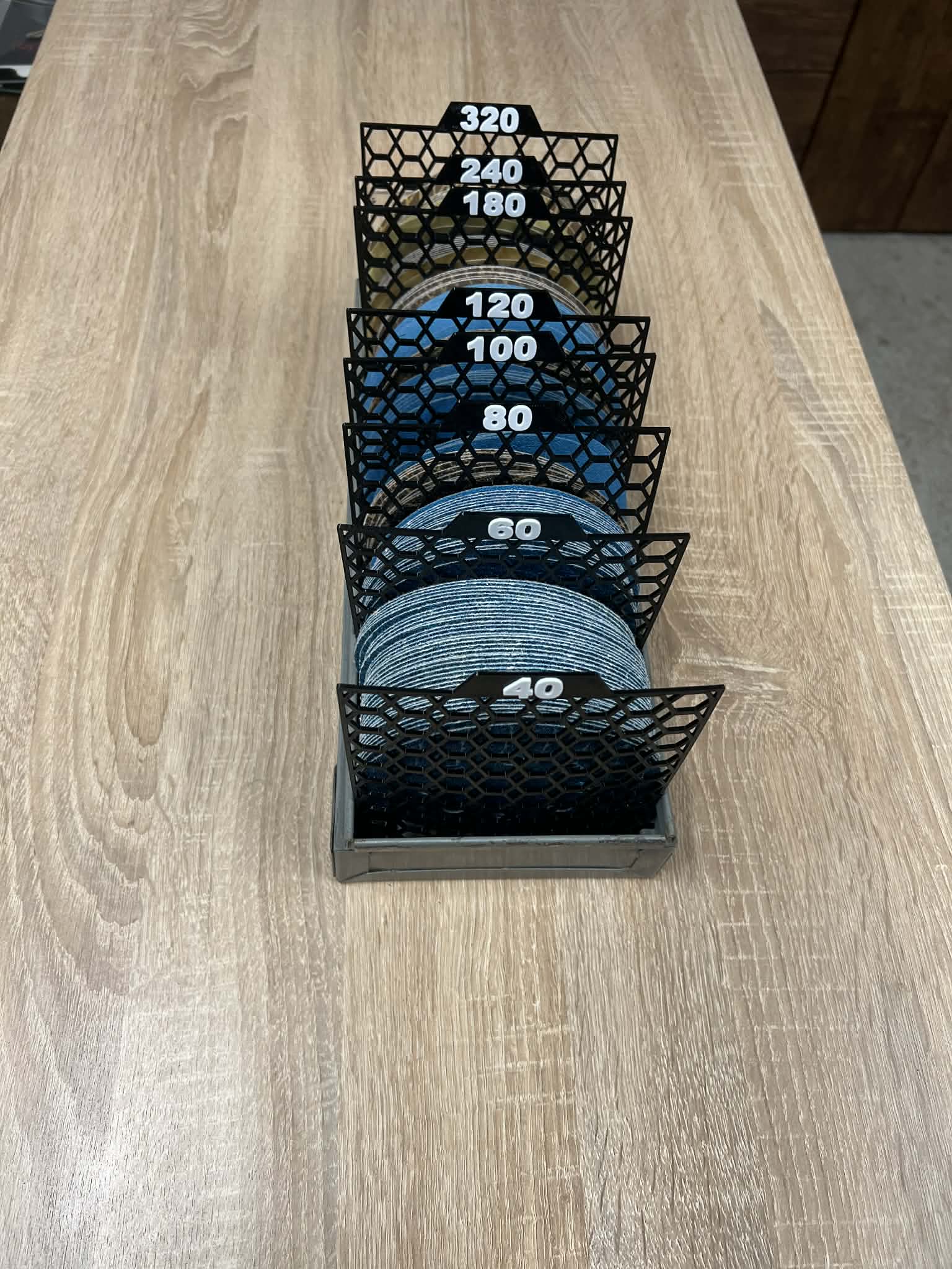 Organizer na brusné talíře / Sanding disc organizer