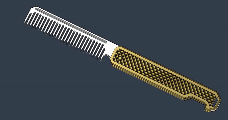 Switch Comb - with knurled handles.