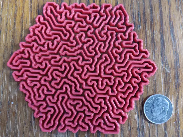 Convoluted hexagonal loops