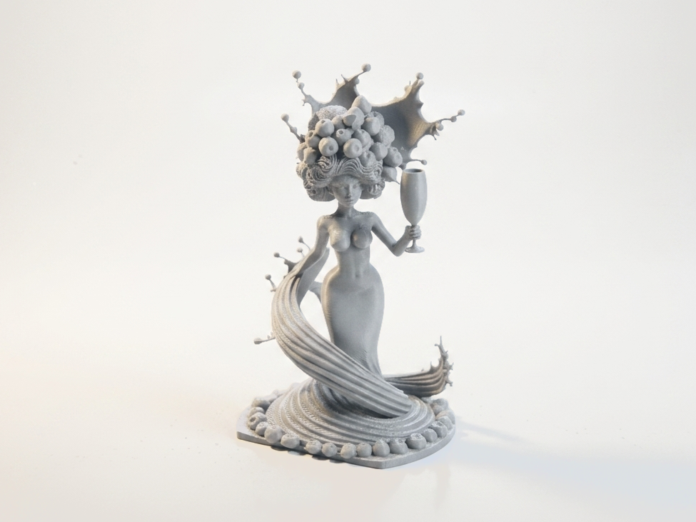 Cocktail Lady Figurine Female Figure 3D Printable