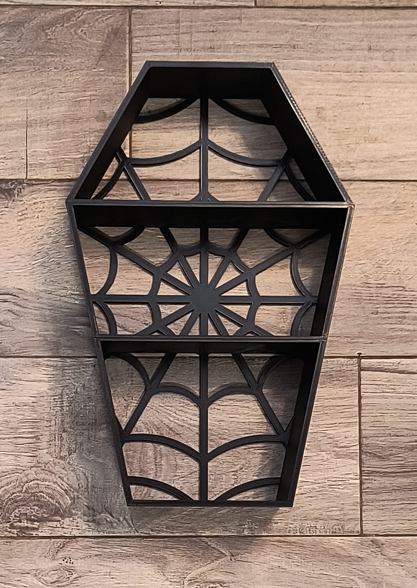 Coffin style shadow box for Halloween