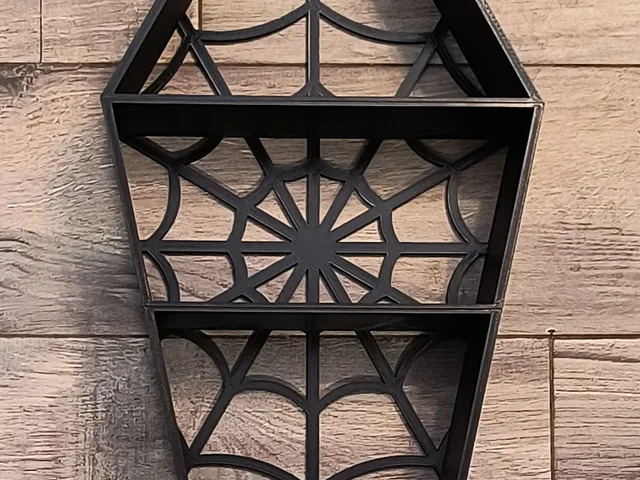 Coffin style shadow box for Halloween