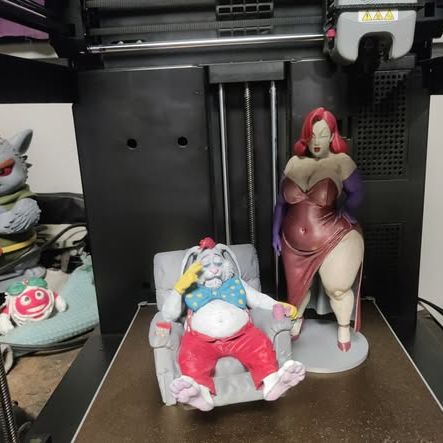 Thick Jessica Rabbit w/ supports by Not-A-Creator | Download free STL ...