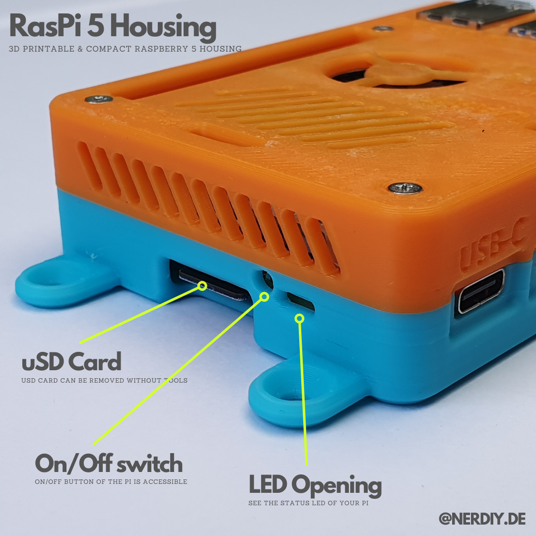 Raspberry Pi 5 case by Nerdiy.de — miniatura 2