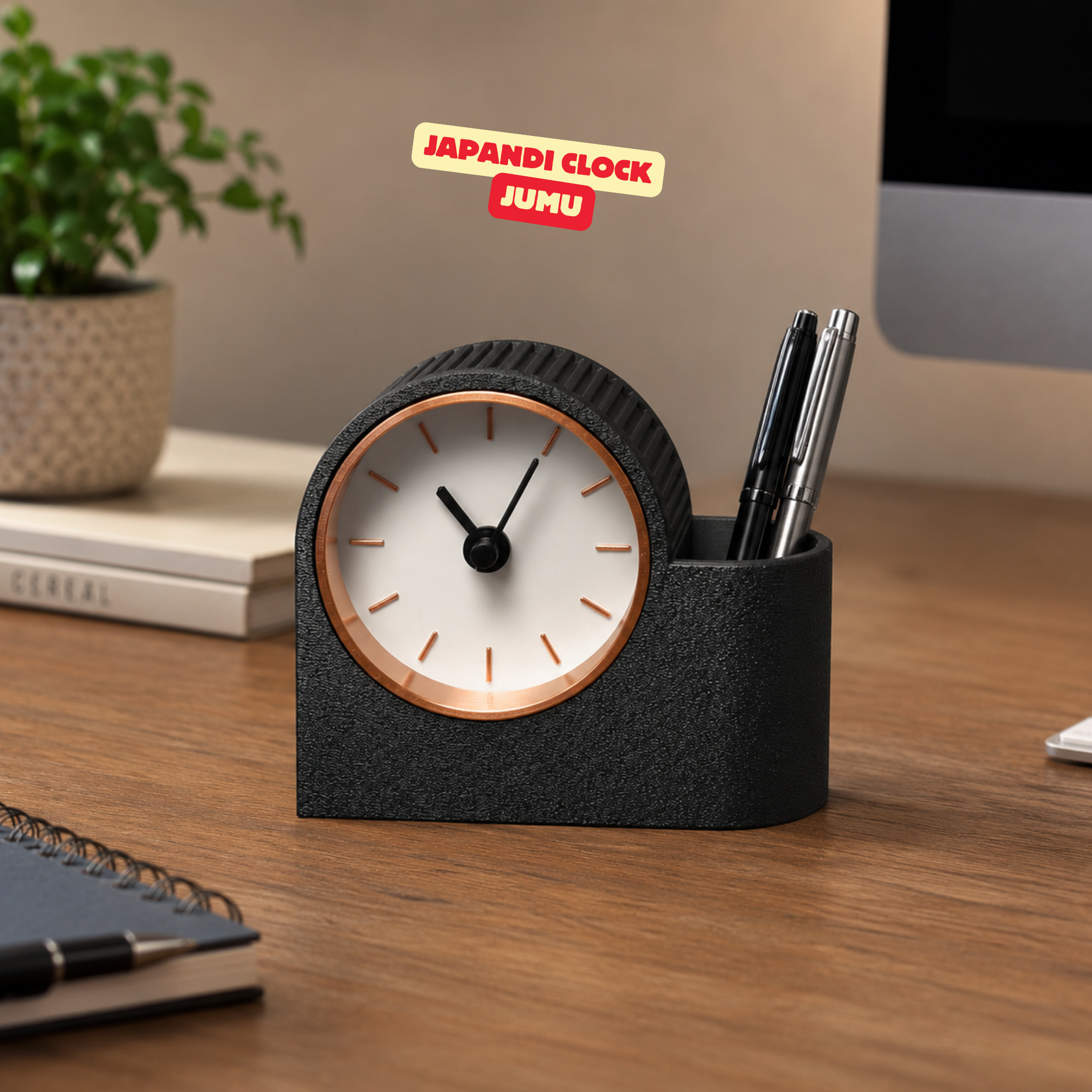 JAPANDI CLOCK (JUMU) / DESK CLOCK / MODERN HOMEDECOR / HOME ESSENTIALS / OFFICE DESIGN ESSENTIALS