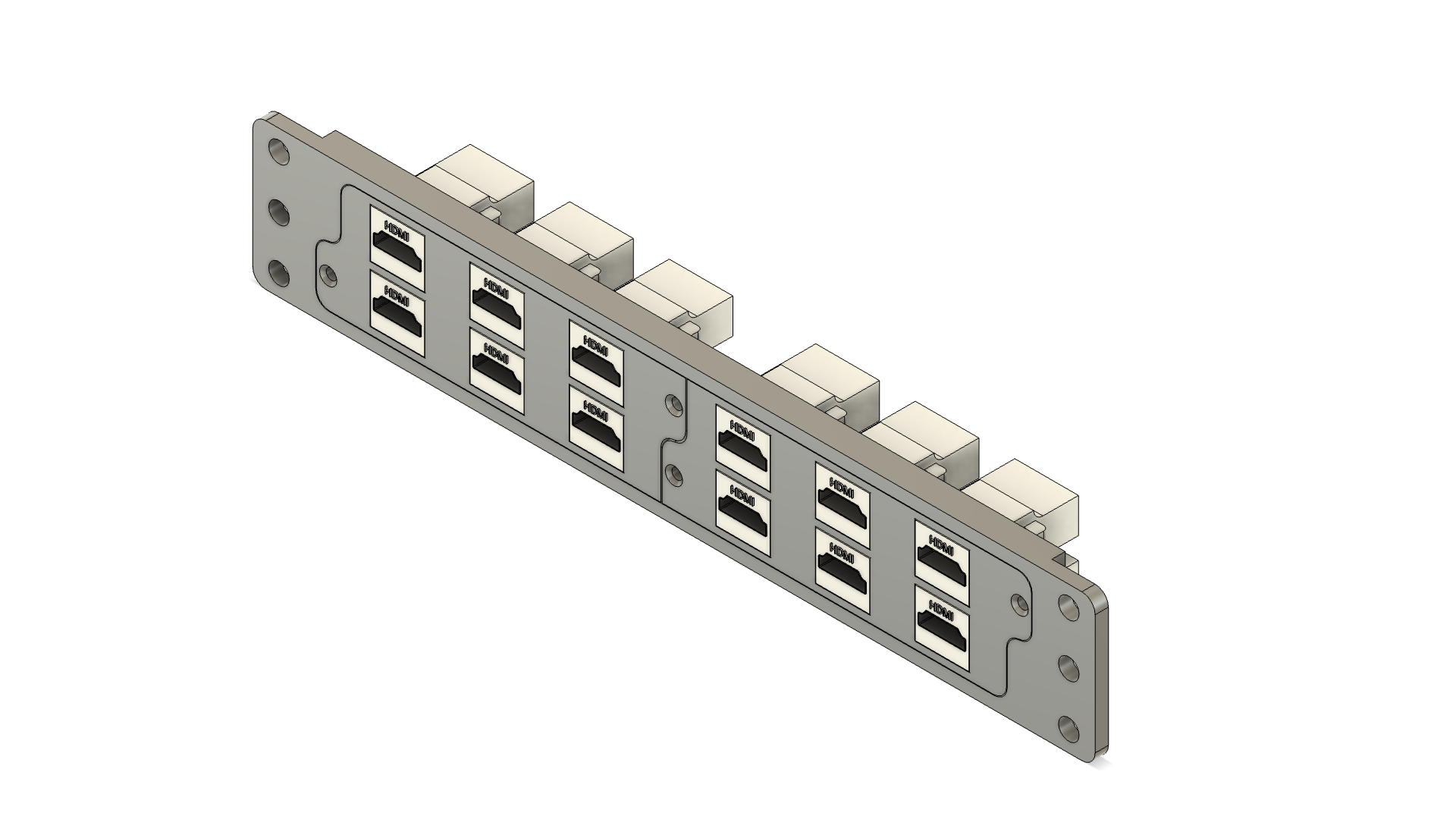 10' Server Rack Panel - 1U - 2P - 12 x Keystones