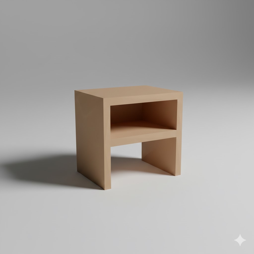 Low Poly Nightstand 3D Model