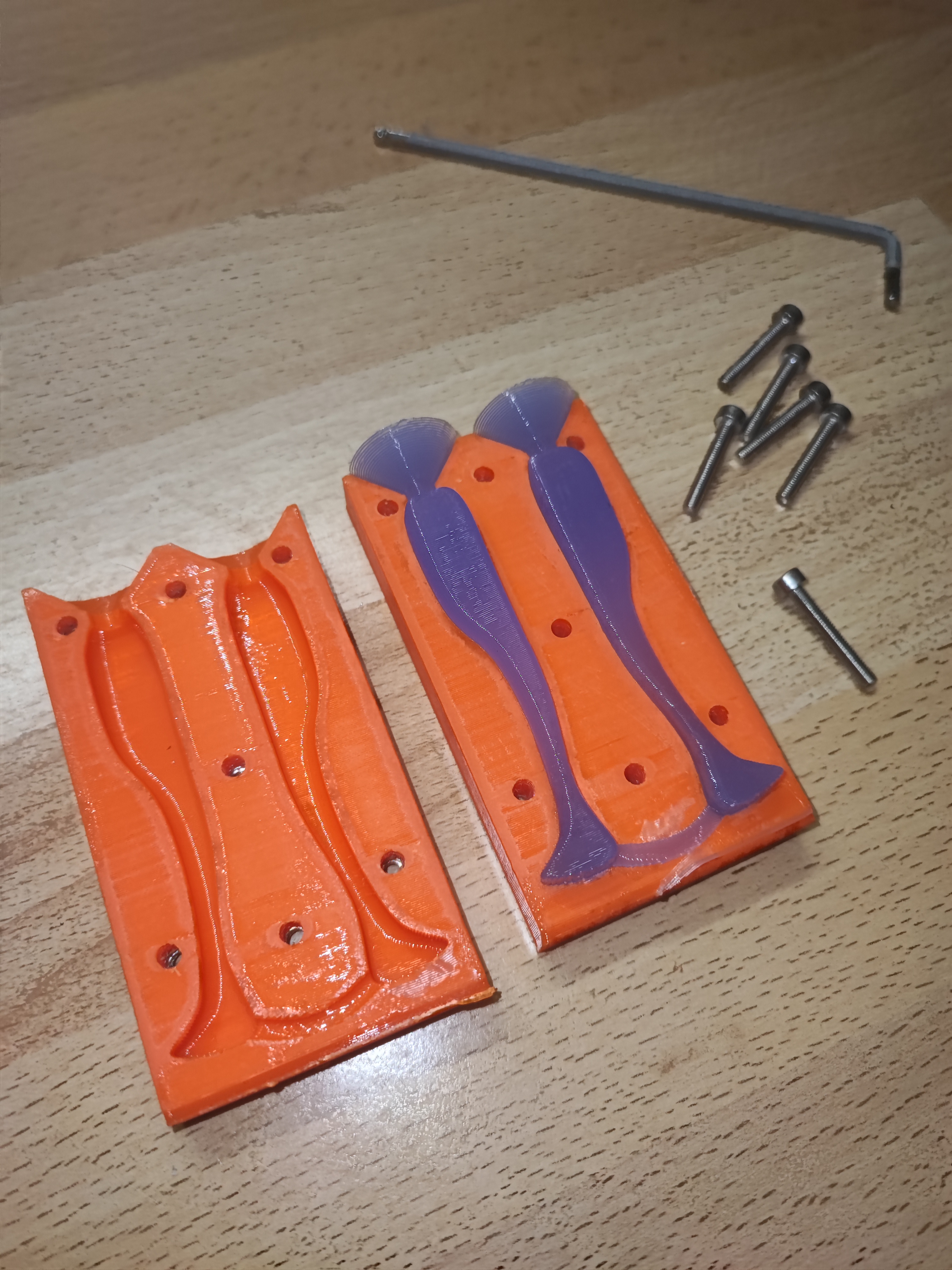 Soft Plastic Fishing Lure Mold (2-Part)