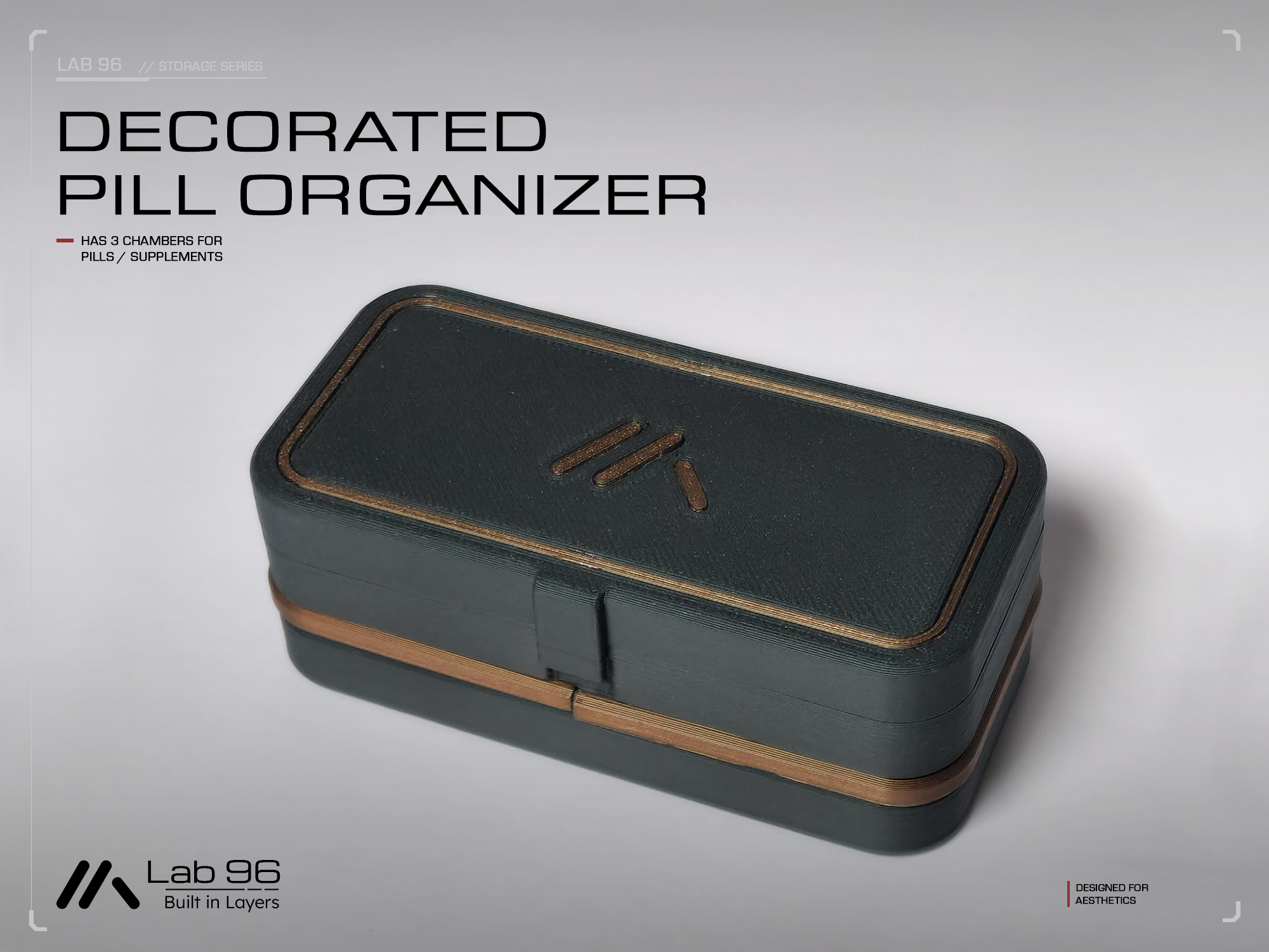 Decorated Pill Organizer – Inlay Design