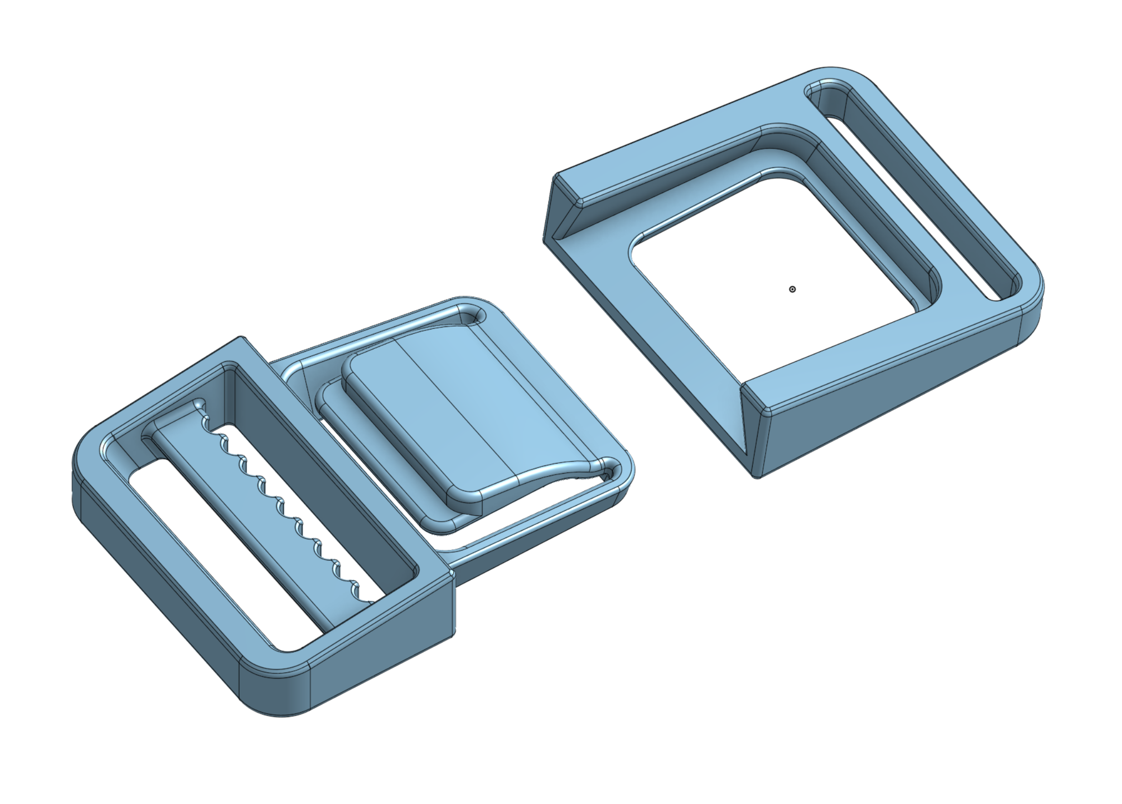 Miniatura 2 do modelo 3D Snap Buckle with Push Button