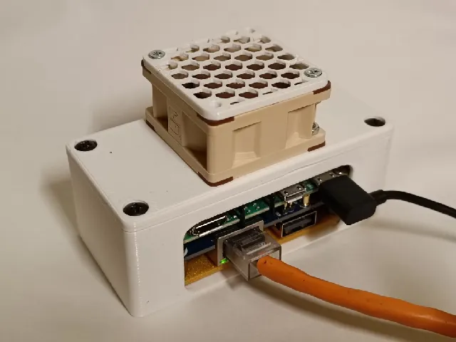Raspberry Pi Zero Ethernet HAT Case with 40mm Fan Mount