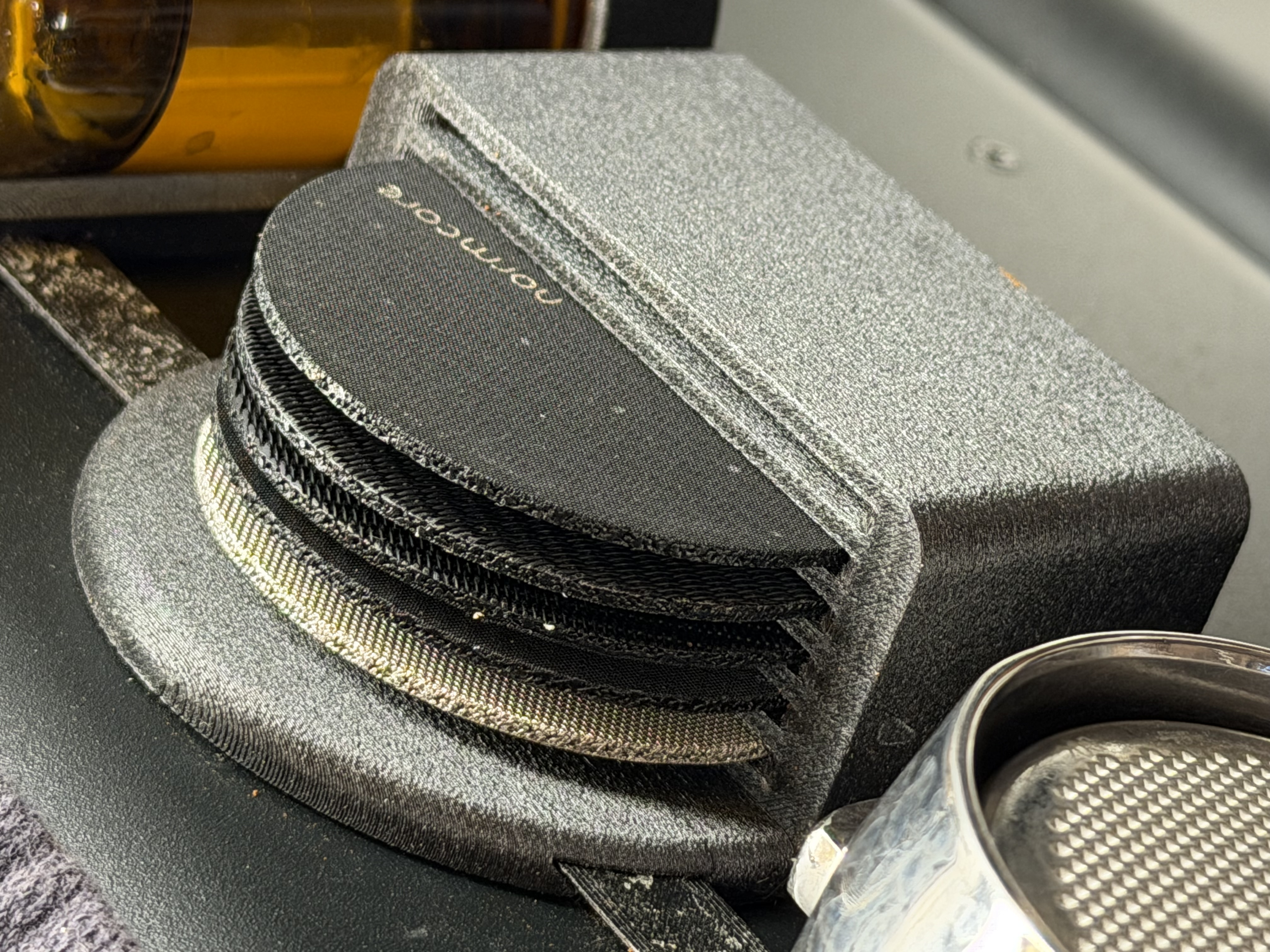 Decent espresso rail system metal mesh puck screen holder 3D model