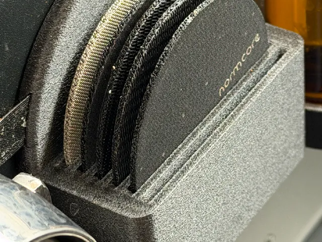 Decent espresso rail system metal mesh puck screen holder