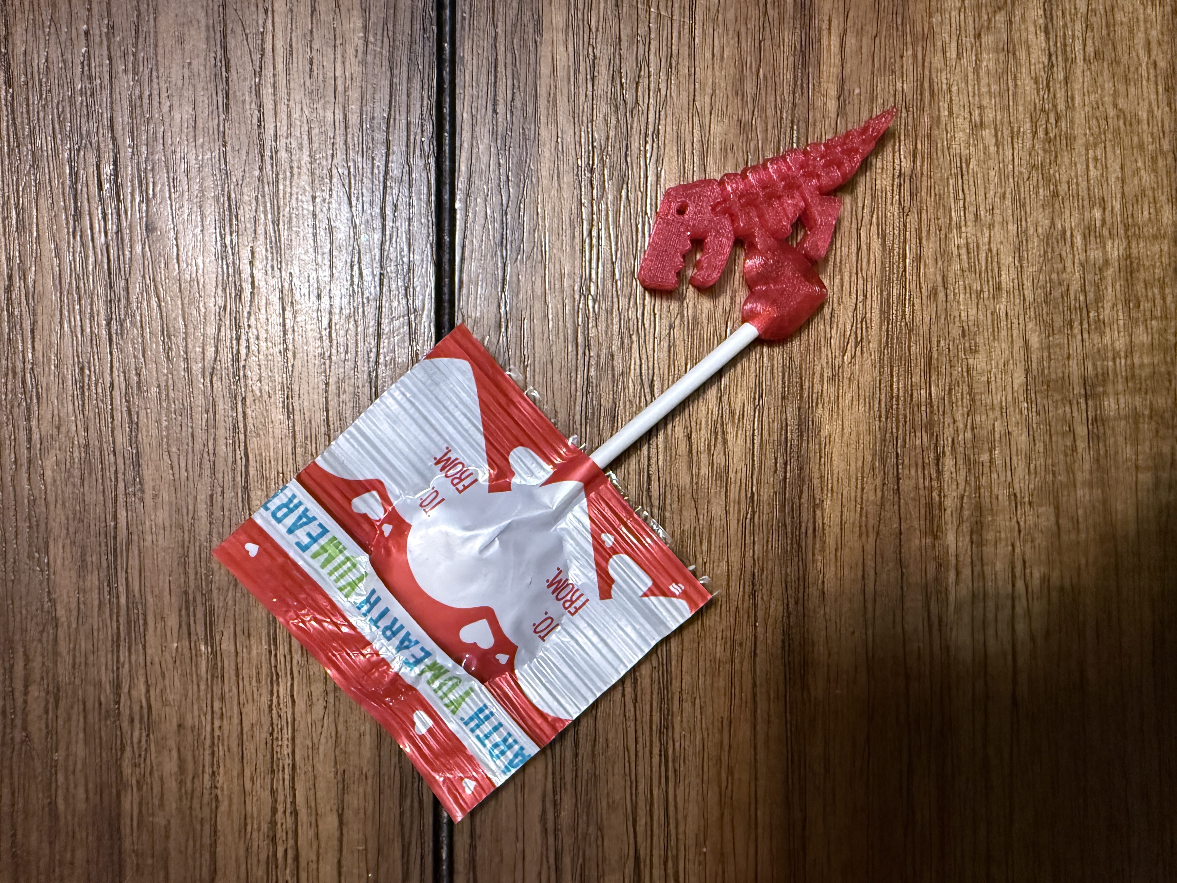 Mini Flexi Rex Valentine Sucker Holder, No Supports