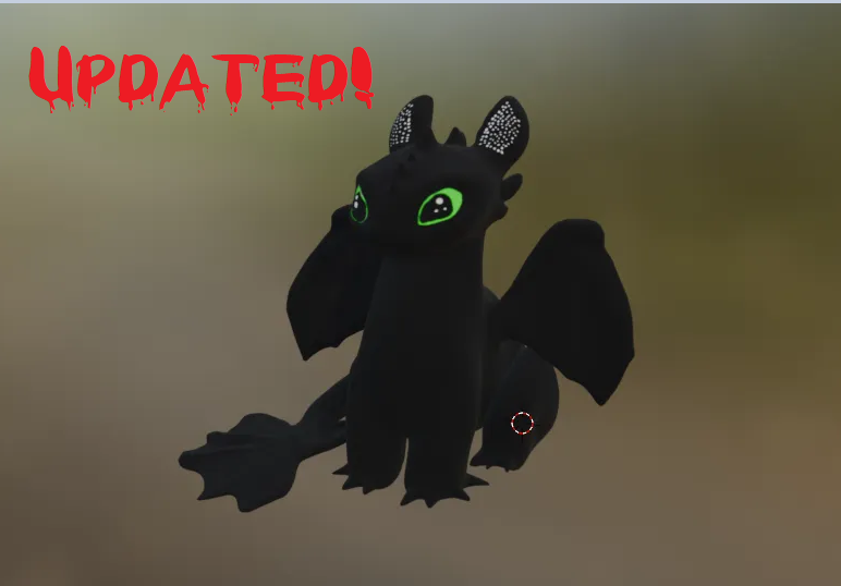 Toothless night fury UPDATED! figure