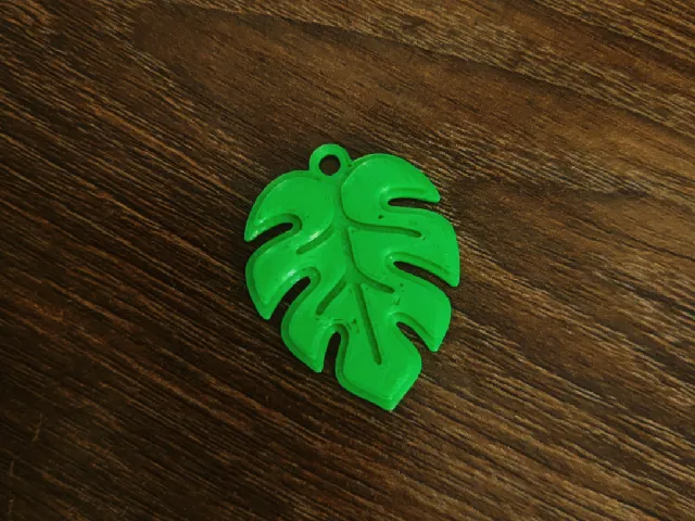 Monstera Leaf Keychain