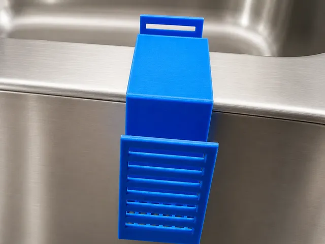 Sink Divider Sponge Holder -Dual Basin Clip-On