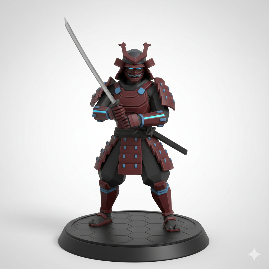 Samurai Low Poly