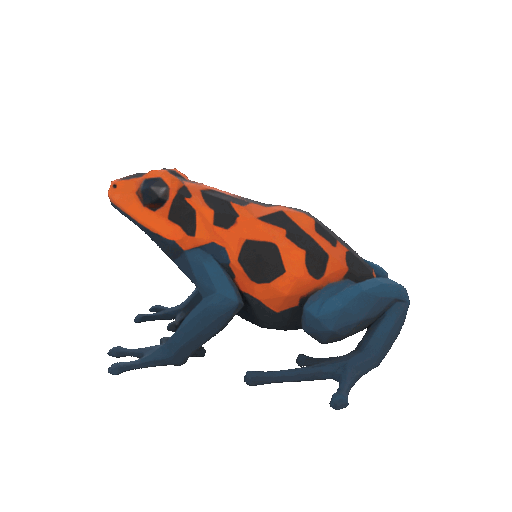 Miniatura 2 do modelo 3D Low poly dart frog