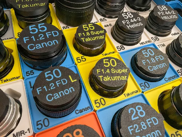Gridfinity Vintage Lens Storage