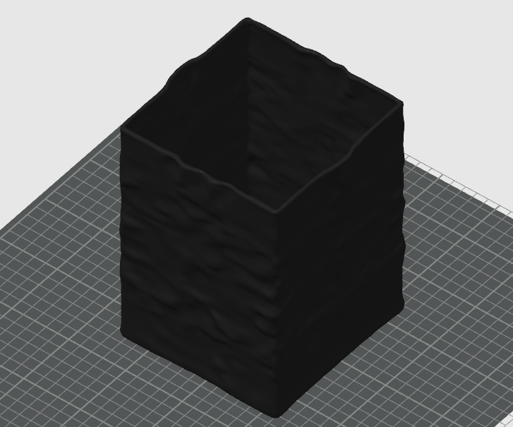 Organizer with a crinkled effect