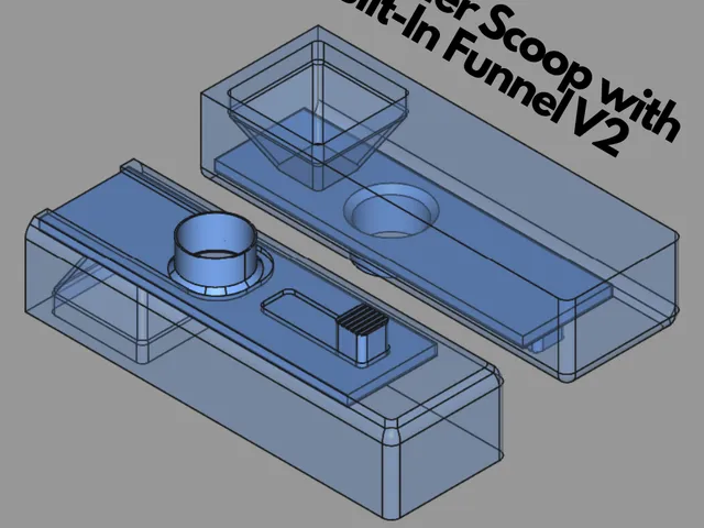 Powder Scoop with Built-In Funnel V2 | Coffee, Preworkout / Creatine, Detergent Powder, Beads