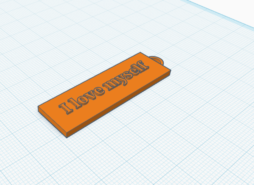 'I love myself' keychain (resizable)