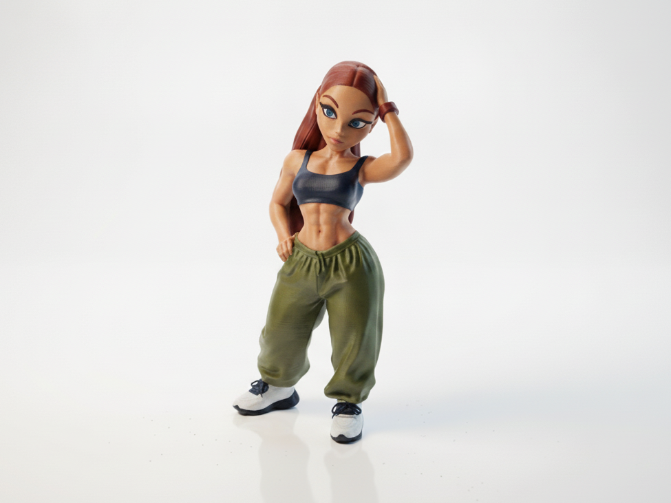 Gym Girl Figurine Female Fitness 3D Printable