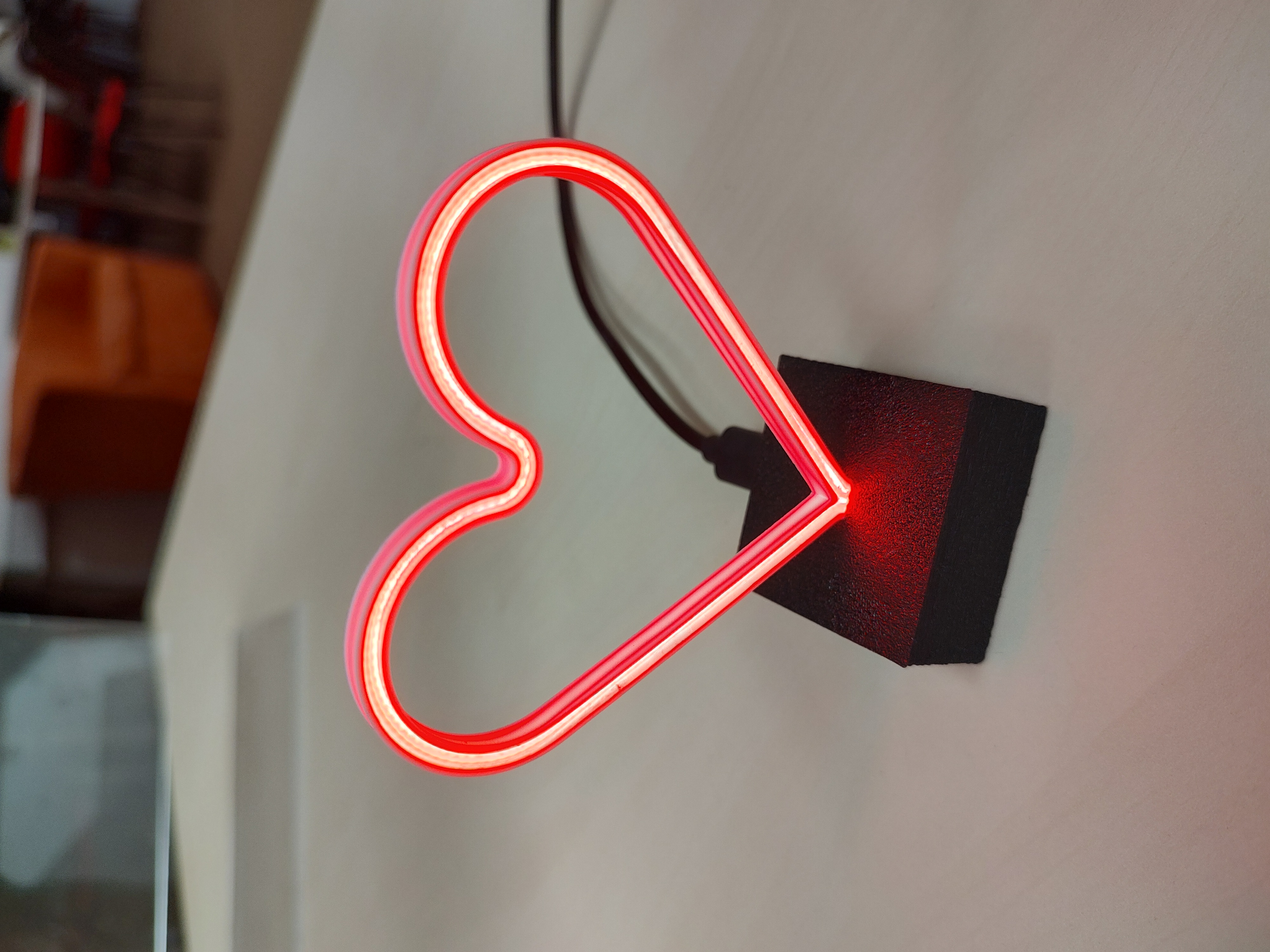 LED rope decorative heart