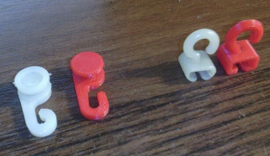 Háčky na závěsy (2 typy)