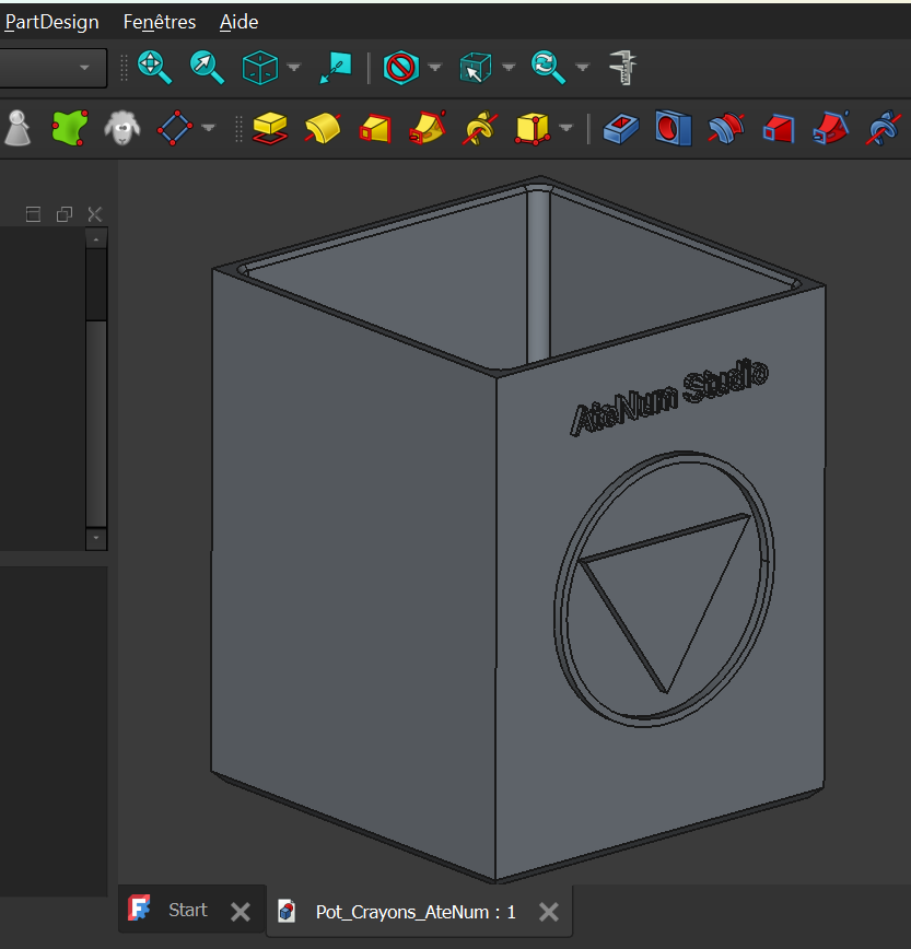 CUB - porte crayons AteNum Studio 3D model
